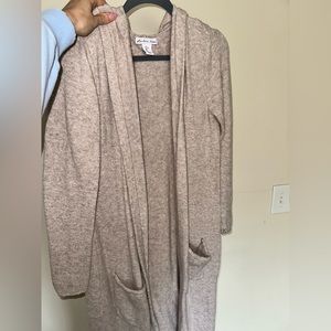 london kaye long hooded cardigan size S